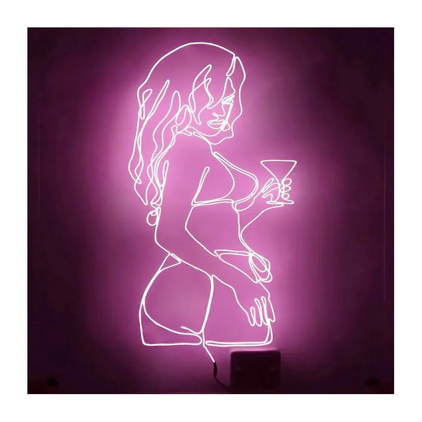 Hersteller anpassen Acryl Neon lampe Hochzeits feier Feier Leucht reklame Frau