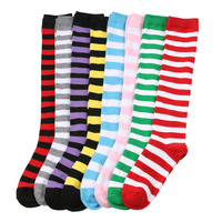 Chaussettes rayées européennes à la mode, chaussettes hautes à thème de Noël, chaussettes assorties pour la famille, chaussettes cosplay JK