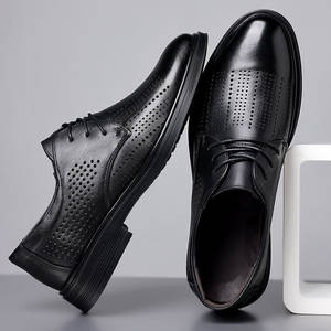 Zapatos de Vestir de Negocios para Hombre, Transpirables, Casuales, con Malla en la Parte Superior, con Cordones, Impermeables, Antideslizantes, de Alta Calidad, Estilo Moderno - Product Image 2