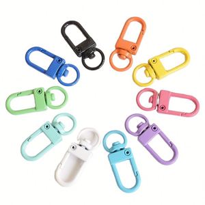 Meilleures ventes : Porte-clés, crochet de porte, boucle pivotante universelle, clip pour chien en alliage DIY, et accessoires de bagages, style épuré, finition peinture cuite colorée - Product Image 1