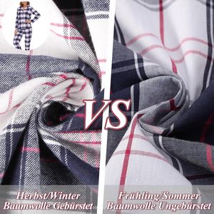 Pyjama long pour <span class=keywords><strong>femme</strong></span> en coton 100% avec taille élastique, respirant, à carreaux, <span class=keywords><strong>ensemble</strong></span> de vêtements de nuit, logo personnalisé, OEM, vente en gros - Product Image 4
