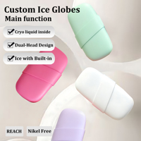 Globes de glace en acier inoxydable 2-en-1 Gua Sha - Outil de massage rafraîchissant professionnel pour le contour du visage et la revitalisation