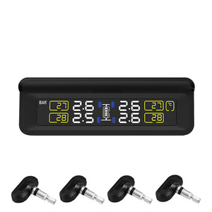 Chuyên Nghiệp Năng Lượng Mặt Trời <span class=keywords><strong>TPMS</strong></span> Xe Áp Suất Lốp Hệ Thống Báo Động Hiển Thị 4 Cảm Biến Nội Bộ Cảnh Báo Nhiệt Độ Nhiên Liệu Tiết Kiệm - Product Image 2