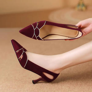 Chaussures de mariée en cuir souple de qualité supérieure, mocassins à enfiler, tendance mode été-automne 2026, style Mary Jane français, talon haut décontracté - Product Image 3