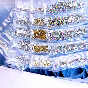 Mixed 6 Blanks Non-Hotfix Craft Art Crystal <span class=keywords><strong>Nails</strong></span> 5mm Flat Back Glass Design Rhinestone Glue-On para prendas ABS Bolsas - Product Image 2