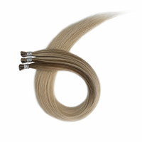 Extensions de cheveux naturels double épaisseur en gros, extensions de cheveux Remy blondes à pointe I en kératine pour salon