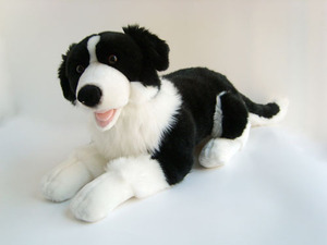 Perro <span class=keywords><strong>Husky</strong></span> de peluche suave gris y <span class=keywords><strong>blanco</strong></span>, juguete de cachorro <span class=keywords><strong>siberiano</strong></span> grande hecho a medida para niños lleno de algodón PP - Product Image 3