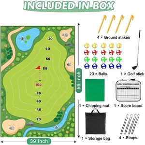 แผ่นรองเล่นกอล์ฟชิปปิ้ง สำหรับเล่นในร่ม กลางแจ้ง สวนหลังบ้าน งานปาร์ตี้ เกมชิปปิ้ง ชุดฝึกซ้อมกอล์ฟแบบเหนียว สำหรับผู้ใหญ่และเด็ก - Product Image 6