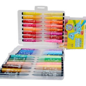 Mini Dual Two Watercolor Marker Pen Kids Washable Color Fiber Tip Pens With Custom Pp <b>Box</b> - Product Image 1