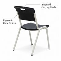 Chaise d'entraînement compacte haut de gamme, emballée en carton, respectueuse du plancher, raffinée, absorbant les chocs, pour conférences, salles de classe et lieux événementiels