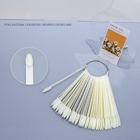 SKP01A 50 pièces Nuancier de couleurs pour ongles, Planche d'entraînement pour faux ongles, Palette de couleurs pour gel, Nuancier de couleurs ABS pour salon de manucure