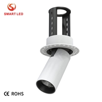 Plafonnier LED moderne en aluminium CE, spot encastré orientable, angle réglable, downlights COB intérieurs 7W 10W 18W 30W
