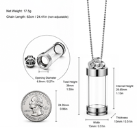 Petit pendentif bouteille d'eau bénite, amulette religieuse, support de parchemin de prière, terre sainte, relique chrétienne
