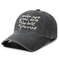 Casquette de baseball délavée et vieillie avec broderie de lettres, chapeau de soleil décontracté et polyvalent pour femme, style tendance