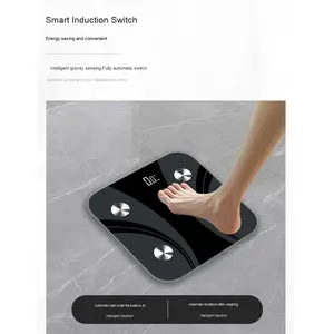 Balance numérique intelligente WiFi de haute précision pour la graisse corporelle personnelle Android et l'échelle <span class=keywords><strong>BMR</strong></span> avec application de mesure du poids et du matériau ABS BMI - Product Image 4