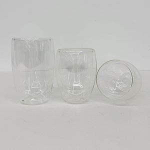 8oz 12oz 15oz Clear <b>Glass</b> Mug Cup Pre-drilled Double Wall <b>Glass</b> Round Snow Globe Double Walled <b>Glass</b> <b>Tumbler</b> for DIY Glitter - Product Image 3