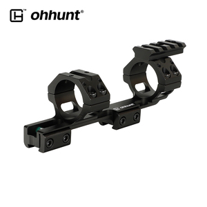 Ohhunt Supporto per Cannocchiale da 11mm (3/<span class=keywords><strong>8</strong></span>") con Base da <span class=keywords><strong>1</strong></span> Pollice, Anello Doppio da 30mm di Diametro, Montaggio a Sbalzo con Supporto Superiore e Livelli a Bolla - Product Image 1