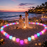 COOLQING Vente en gros de lampes LED RGB pour l'aménagement paysager, étanches IP65, certifiées CE, télécommandées, pour Noël, Halloween, mariage, maison, jardin, en forme de cœur