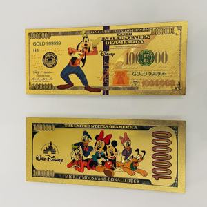 Банкноты-карточки с Микки Маусом, Минни, Дональдом Даком, Дейзи, Гуфи и Плуто — знаменитые персонажи анимационных мультфильмов, для подарков и сувениров - Product Image 6