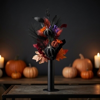 Décorations florales artificielles en feuilles de citrouille pour Halloween, pour couronnes d'automne et décorations de fête, fabriquées en Chine, différentes tailles