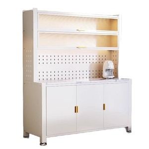 Aparador de Acero que Ahorra Espacio, Mueble de Almacenamiento Multifuncional para Apartamentos Pequeños - Product Image 6