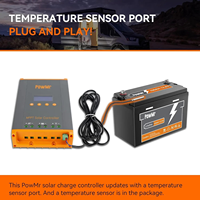 Regolatore di Carica Solare HHJ60-PRO 60A 2800W 12/24/36/48V Auto con Supporto Parallelo MPPT e Carica a 3 Fasi per Scaldabagno