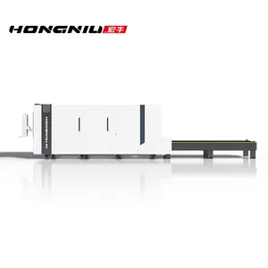 Hongniu Laser Closed Table Exchange Table 3015 Fiber Laser Cutting Machine For Metal Sheet Container Model