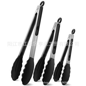 Pinzas de Silicona para Alimentos de 7, 9 y 12 Pulgadas, Pinzas para Carne para Barbacoa, Resistentes al Calor, Herramientas de Cocina Multifuncionales, Juego en Negro y Rojo - Product Image 5