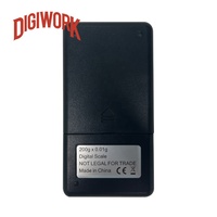 DIGIWORK 500g*0.1g Balance de poche haute précision avec rétroéclairage LCD, dimensions 8,5*4,5*2 cm, très mini, mesure du poids avec plateau transparent