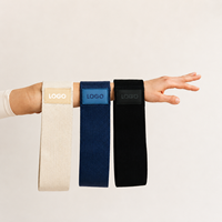 Ensemble de bandes de résistance pour les fessiers, en tissu durable et écologique, antidérapantes et multi-résistantes, pour l'activation des fessiers, le tonification des jambes, le yoga et la gym à domicile, pour femmes