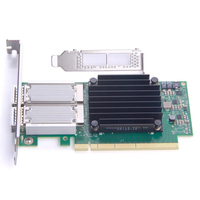 Carte réseau filaire Mellanox MCX556A-ECAT, interface PCIe, 100 Gbps, QSFP28, double port Ethernet, serveur en stock