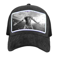 Gorra Trucker de Terciopelo Personalizada al por Mayor, Gorra Trucker de 5 Paneles con Parche Bordado de Sammet Mossa, Gorra de Terciopelo con Imagen