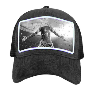 Gorra Trucker de Terciopelo Personalizada al por Mayor, Gorra Trucker de 5 Paneles con Parche Bordado de Sammet <span class=keywords><strong>Mossa</strong></span>, Gorra de Terciopelo con Imagen - Product Image 3