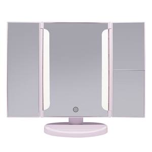 <span class=keywords><strong>Espejo</strong></span> de <span class=keywords><strong>maquillaje</strong></span>-<span class=keywords><strong>Espejo</strong></span> de vanidad de tres pliegues espejos de <span class=keywords><strong>maquillaje</strong></span> con <span class=keywords><strong>luz</strong></span> LED con pantalla táctil, <span class=keywords><strong>aumento</strong></span> 1/2/3X - Product Image 3