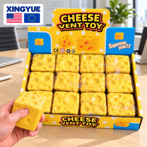 XINGYUE Food Spocket Duckeys Fidget Toy Antistress Fidgets Toys Gniotek für ADHS Erwachsene Käse-Squishy - Product Image 1