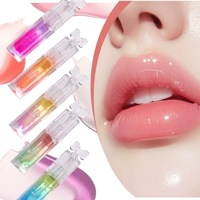 Huile à lèvres double couleur en gros, design tendance, parfum fruité, effet repulpant, haute qualité, marque privée, gloss à lèvres OEM ODM