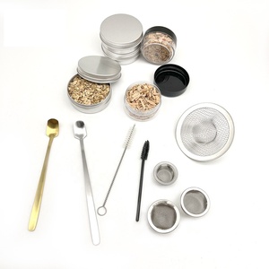 Cổ điển Bourbon Whiskey smoker Infuser Kit thân thiện với môi gỗ cũ thời Cocktail đánh bóng Whiskey Martini Maker hộp <span class=keywords><strong>Bar</strong></span> công cụ - Product Image 3