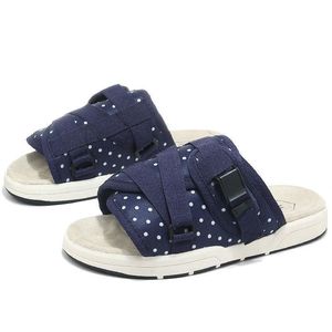 Custom Rubber Adjustable Thick-Soled Slide Sandals with Hook-and-Loop Straps Men's Casual <b>Summer</b> Beach <b>Slippers</b> - Product Image 6