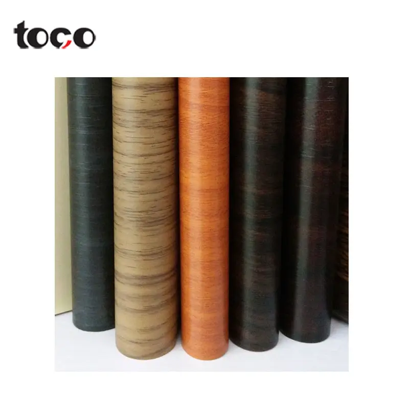 Toco Hs Code % 25 09 foglio di vinile adesivo adesivo pellicole Decorative in Pvc pannelli a parete pellicola per mobili granulosa in legno Pvc