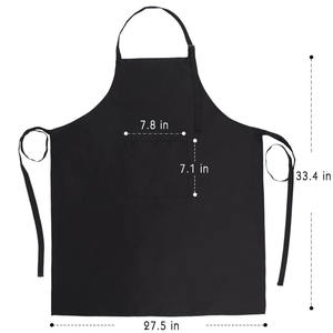 Grembiule Regolabile Senza Maniche per Camerieri di Caffetteria e Ristorante, Personalizzabile, in Cotone Nero/Bianco per <span class=keywords><strong>Cameriere</strong></span> - Product Image 5