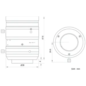 HIKROBOT MVL-KF3528M-12MPE Ống Kính FA Công Nghiệp Tiêu Cự Cố Định Độ Méo Thấp Gắn Chữ C 12MP 35Mm F2.8 1.1"