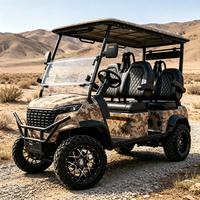 Véhicule de chasse haut de gamme 4 places avec batterie lithium longue portée, sièges de luxe, pneus tout-terrain, chariot de golf tout-terrain pour la chasse