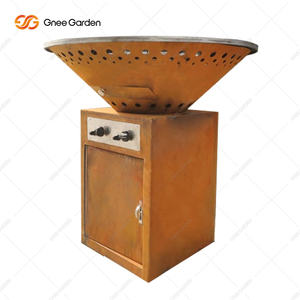 Parrilla Moderna de Acero Corten para Leña con Diseño Plegable para Cocinar al Aire Libre, Fiestas en el Jardín y Campamentos - Product Image 2