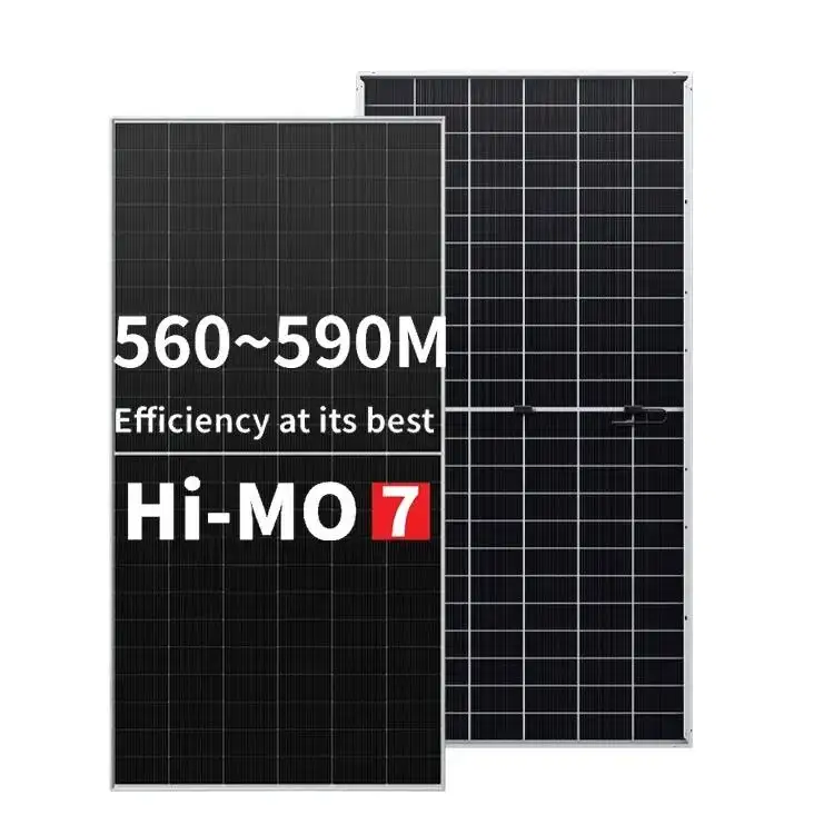 Panel solar Longi 585W Alta eficiencia HiMo 7 590W 580W 575W 570W módulo solar bifacial LONGi panel solar precio en Pakistán