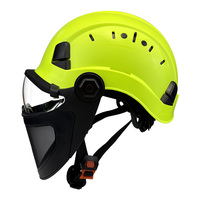 Casque de sécurité ANT5PPE ANSI EN397 TYPE I CLASSE C à double visière en ABS, construction à 6 points, avec protection faciale transparente et en maille