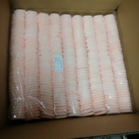 Puff de maquillaje de forma redonda, etiqueta privada personalizada, supersuave, grande