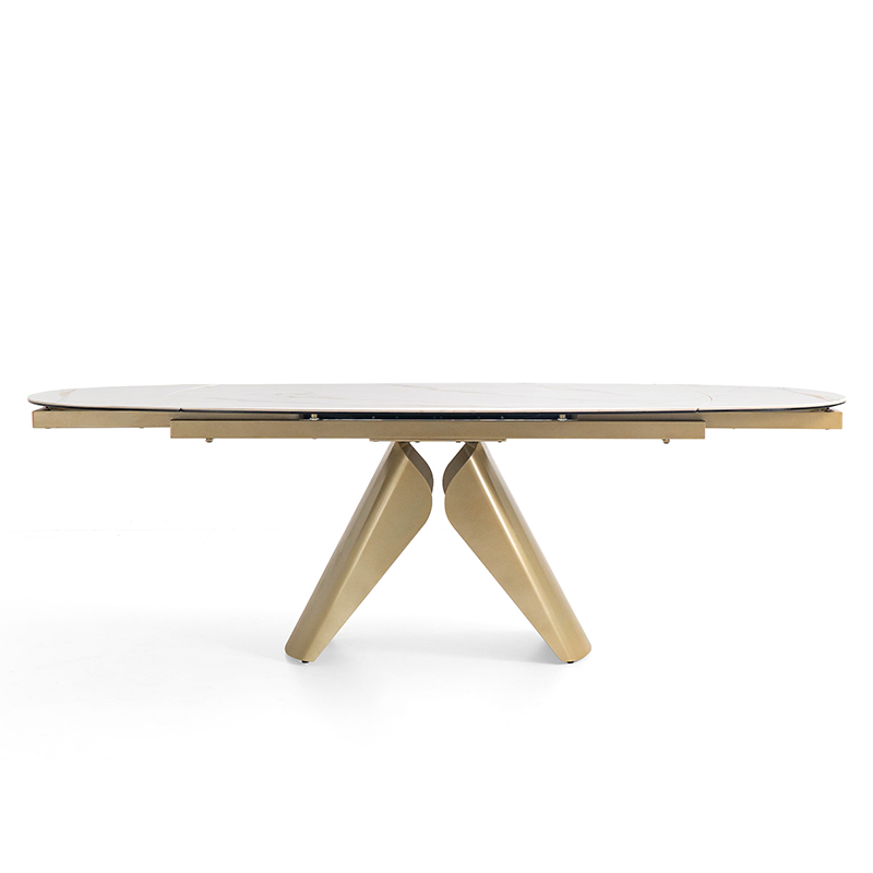 glass table top with wood base dining room