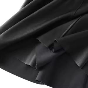 กระโปรงหนังเอวสูงสไตล์วินเทจสำหรับผู้หญิง แฟชั่นฤดูร้อน กระโปรงทรงเอแบบมีซิป ความยาวปานกลาง สไตล์ผู้หญิง สง่างาม ทรงหลวม - Product Image 6