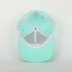 High Quality 6 Panel Custom Golf Fitted Hat Flat Brim Rubber <b>Patch</b> Waterproof Polyester Stylish Performance Outdoor Beach - Product Image 6