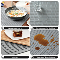 Couverture de cuisinière classique en silicone, résistante à la chaleur, de qualité alimentaire, écologique, protection pour plaque à induction, tapis de séchage de vaisselle